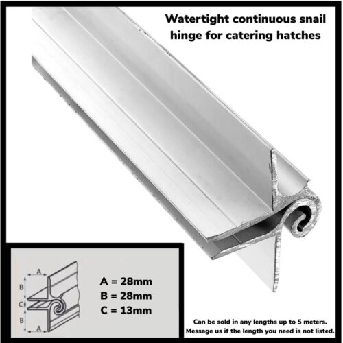 Aluminium catering snail hinge